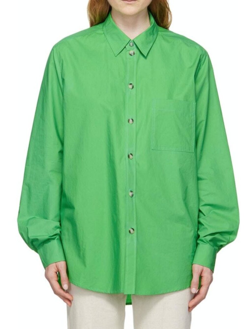 NWT Nanushka Mya Green Oversized Button-Up Shirt Small Sold Out
